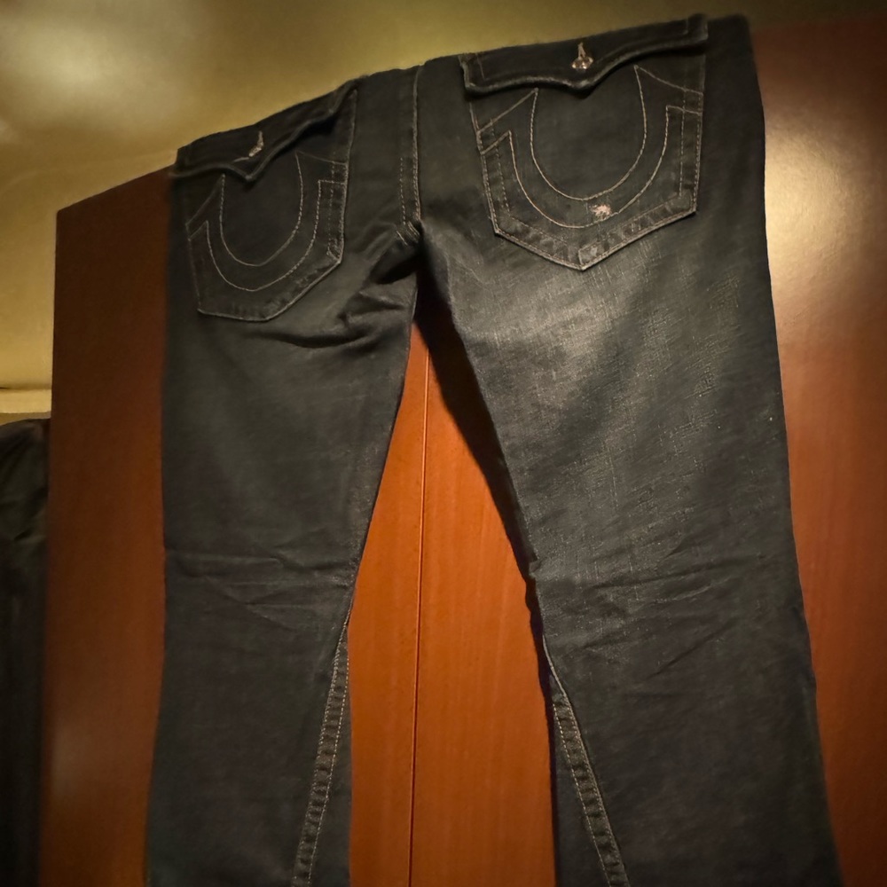 Men’s true religion Hammered blue denim washed